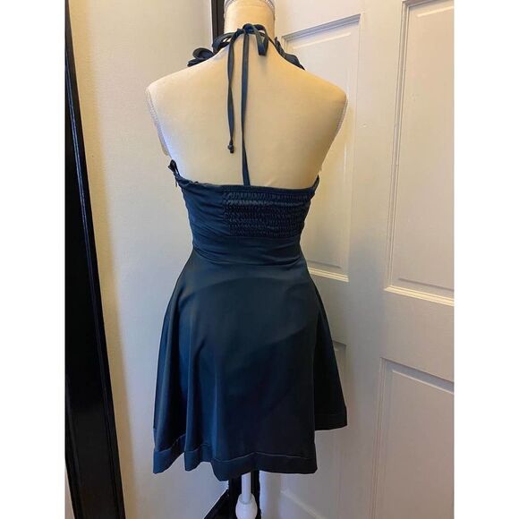 B. Darlin Ruffle Dress Blueish Charcoal Color Party Holiday - Size 3/4 - Picture 3 of 7